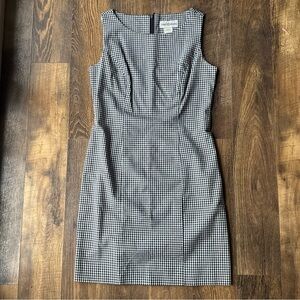 Chic Black and White Gingham Mini Dress